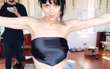 The Marias wears LNH Black Bandana Crop