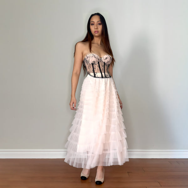 Ivory Tulle Ruffle Skirt – Lisa N. Hoang