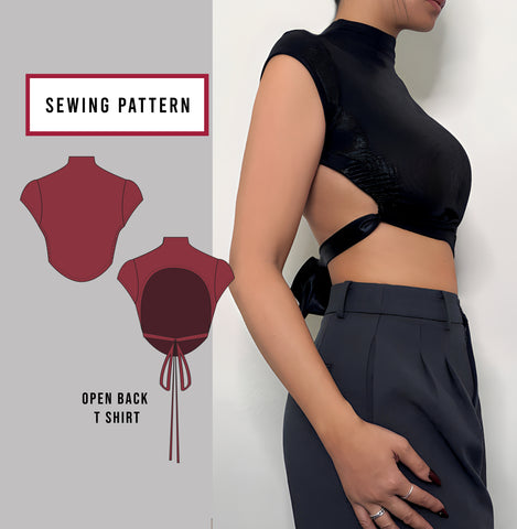 A Line Front Split Skirt Sewing Pattern