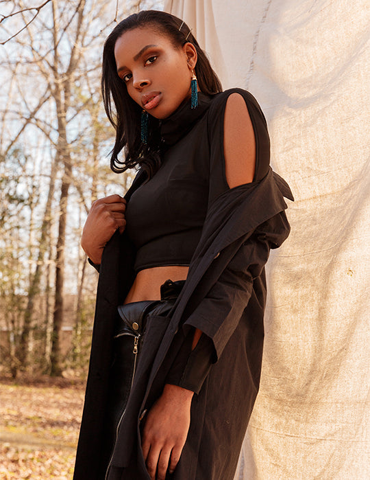 LNH Black Sheer Turtleneck