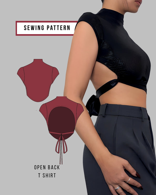Open Back Mock Neck Sewing Pattern