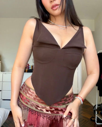 Fold Over Collar Corset Sewing Pattern