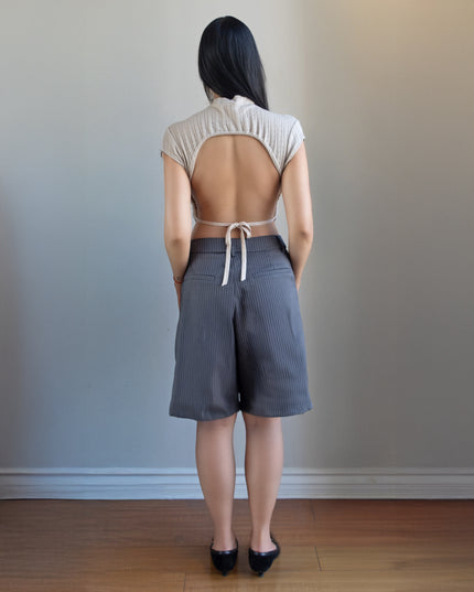 Pinstripe Tailored Shorts