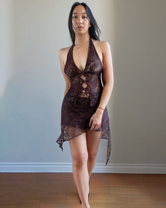 Sheer Lace Ruffled Skirt