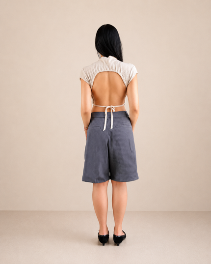 Pinstripe Tailored Shorts