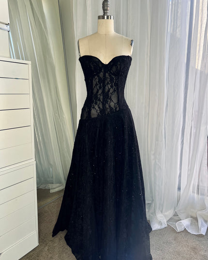 Black Lace Corset Dress