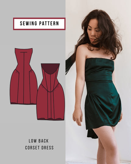 Low Back Corset Dress Sewing Pattern