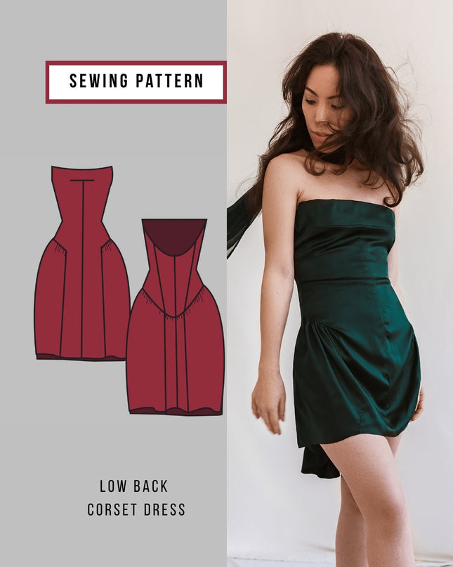 Low Back Corset Dress Sewing Pattern