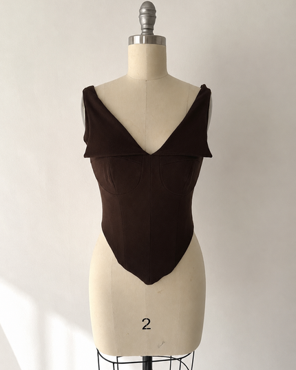 Fold Over Collar Corset Sewing Pattern