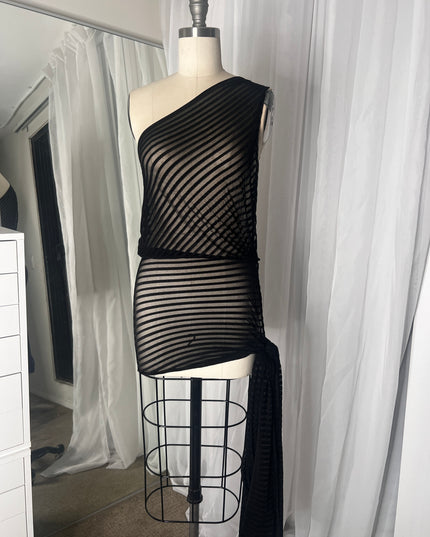 Sheer Striped Dress