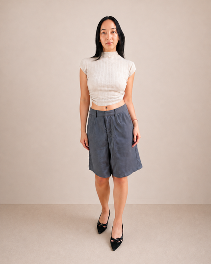 Pinstripe Tailored Shorts