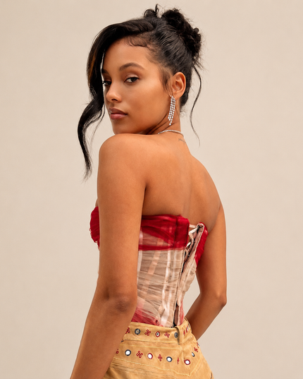 Red Siren Tulle Corset