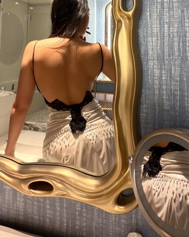 Lace Trim Slip Dress