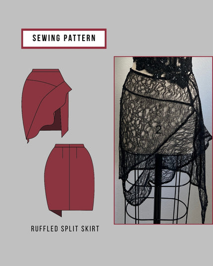 Ruffle Skirt With Split Sewing Pattern