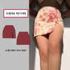A Line Front Split Skirt Sewing Pattern