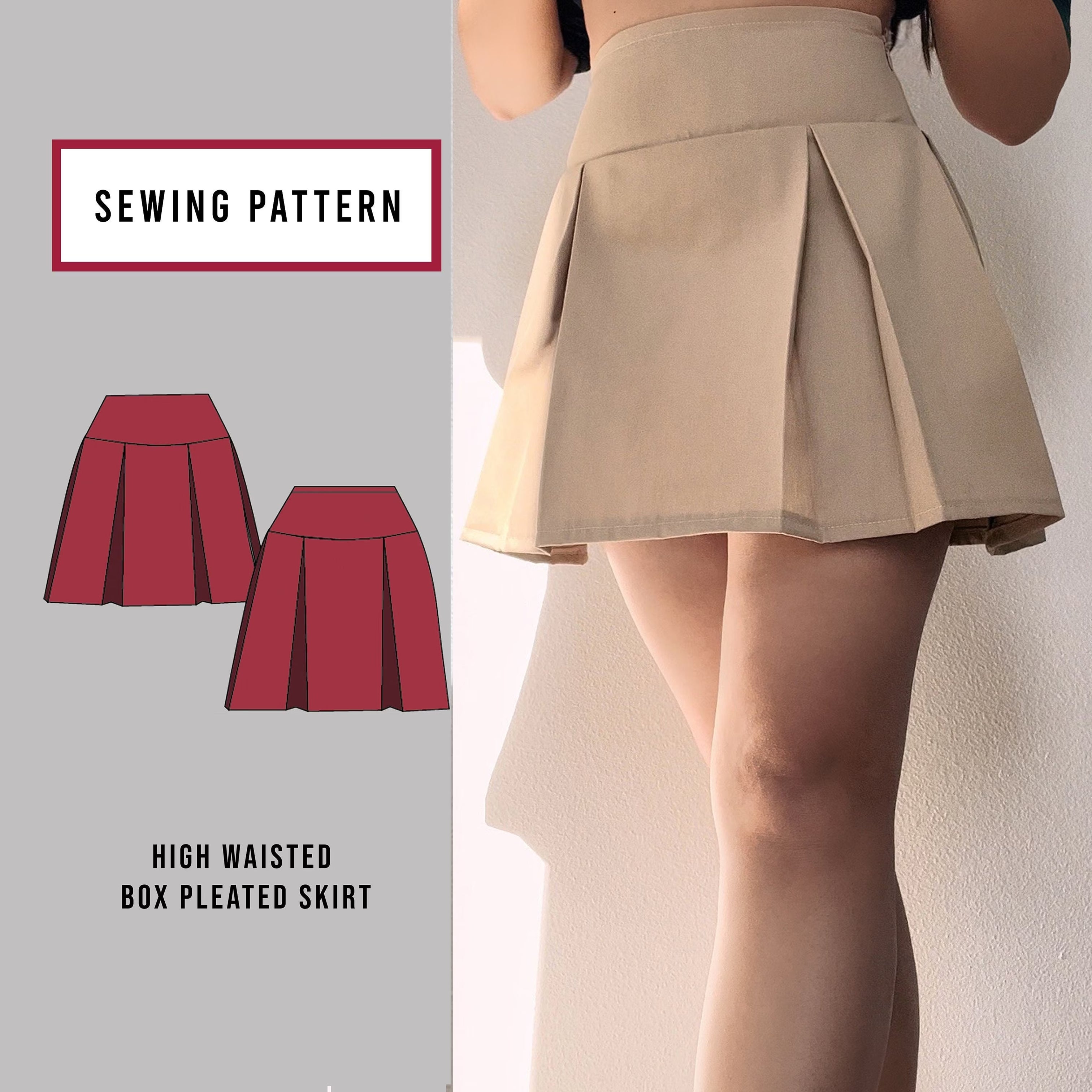 Long pleated skirt sewing pattern hotsell