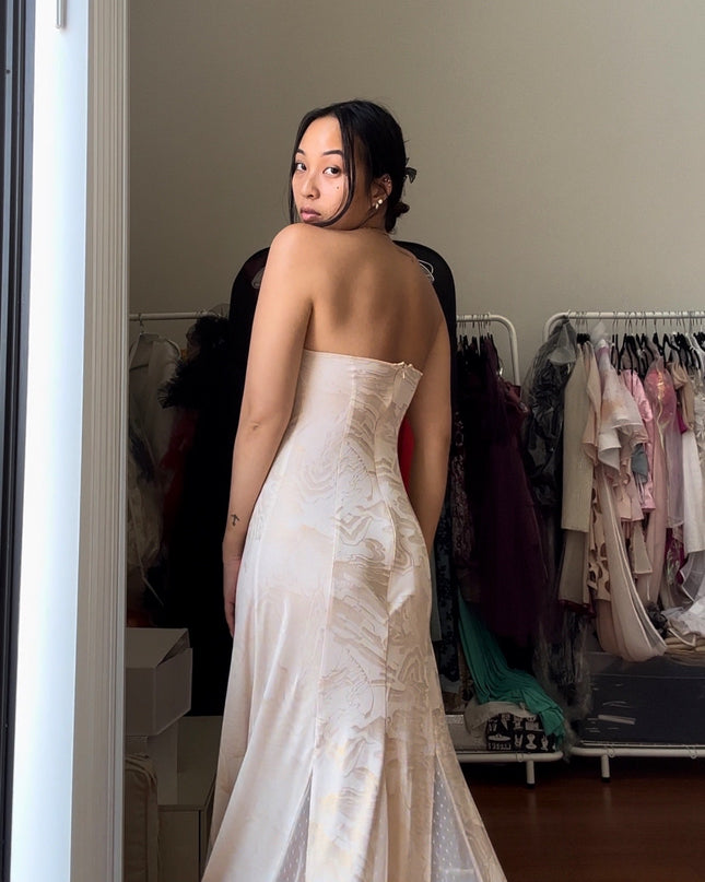 Sweetheart Dress With Godet