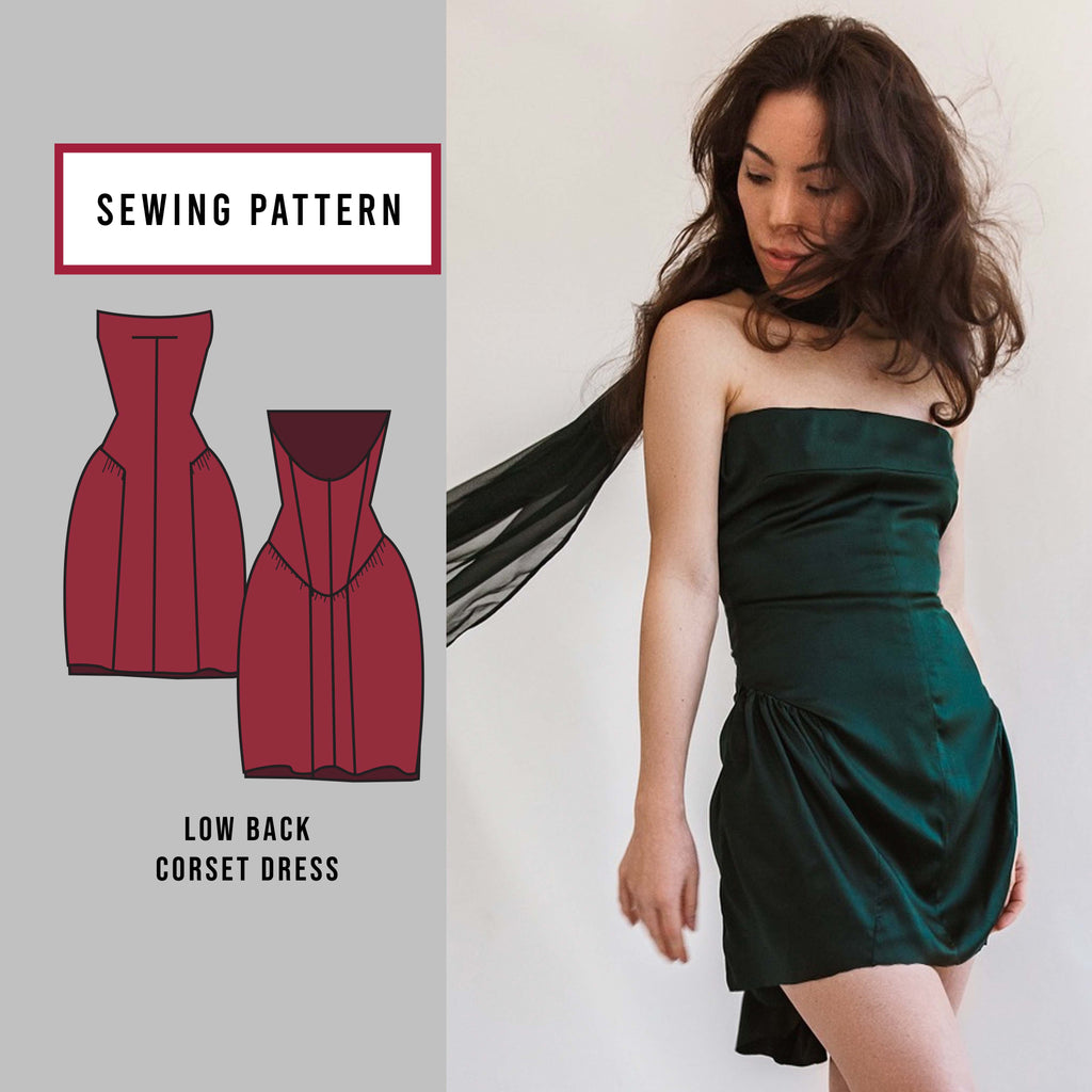 Low Back Corset Dress Sewing Pattern