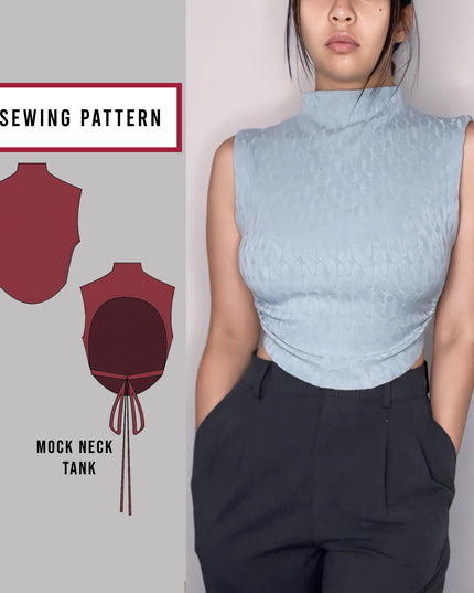 Open Back Mock Neck Sewing Pattern