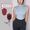 Open Back Mock Neck Sewing Pattern