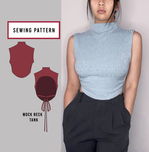 Open Back Mock Neck Sewing Pattern