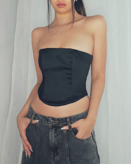 Black Satin Corset