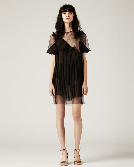 Black Pleated Dress