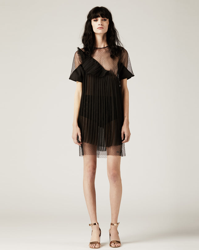 Black Pleated Dress