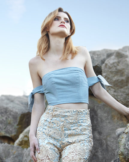 Denim Tied Top