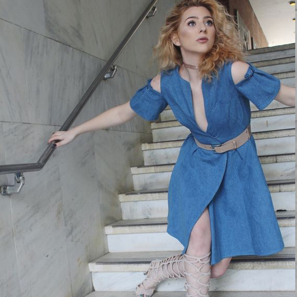 Denim Wrap Dress – Lisa N. Hoang