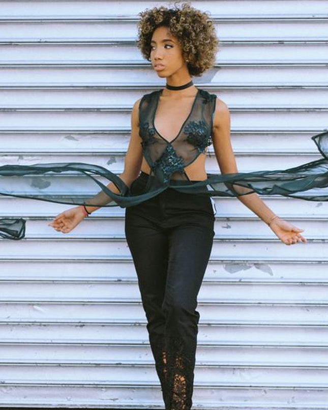 Emerald Cross Top