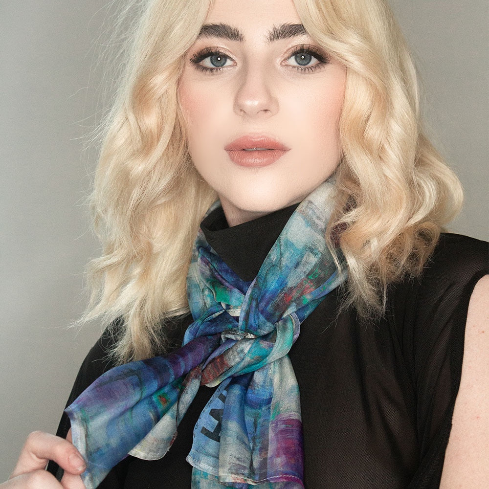 【AWESOMENEEDS】25Fw-Scarf Cap(SILK 2color)◆韓国人気 Ombre Whisper Silk Scarf | EILEEN FISHER