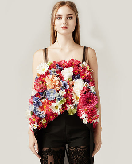 Floral Mesh Top