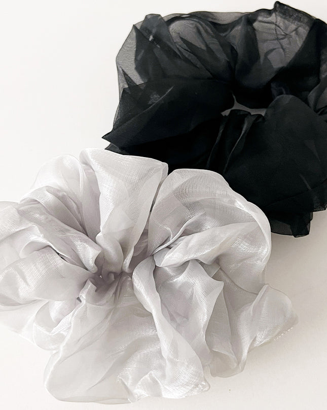Shades of Grey Sheer Scrunchie