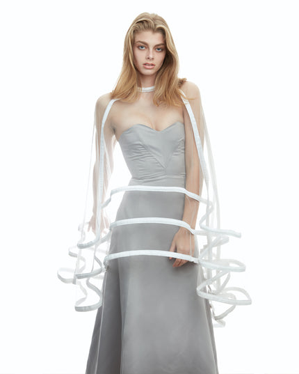 Illusion Skirt with White Denim