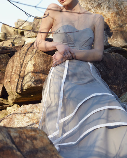 Illusion Skirt with White Denim