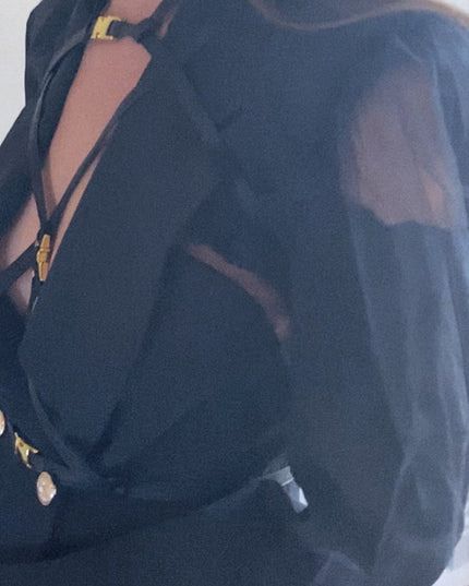 LNH Black Distressed Blazer