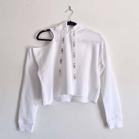 Embroidered White Crop Top