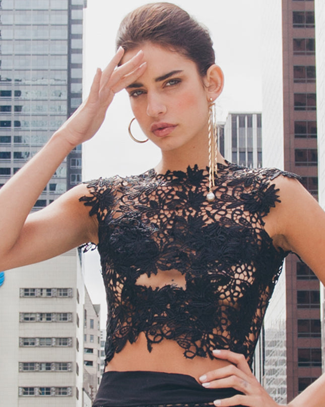 Lace Keyhole Top