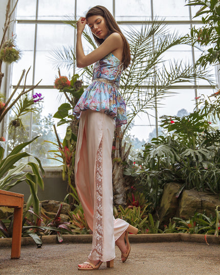 Pink Asymmetrical Pants