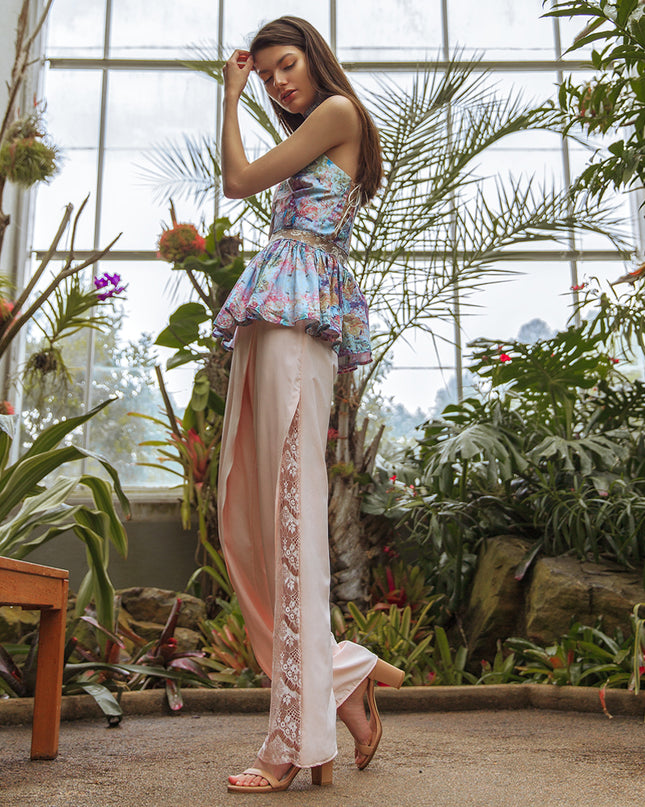 Pink Asymmetrical Pants