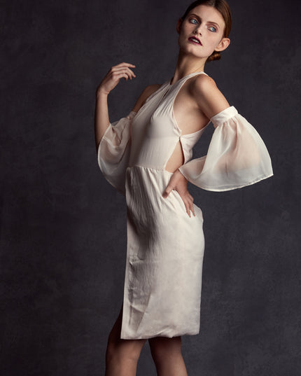 Pink Dress with Black Lace Skirt - Lisa N. Hoang