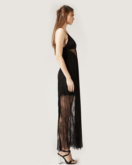 Black Lace Slip Dress