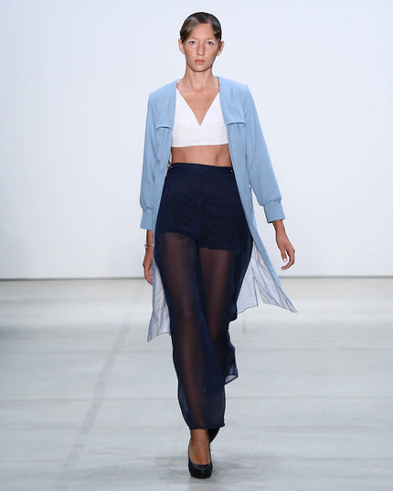 Sheer Pleated Pants