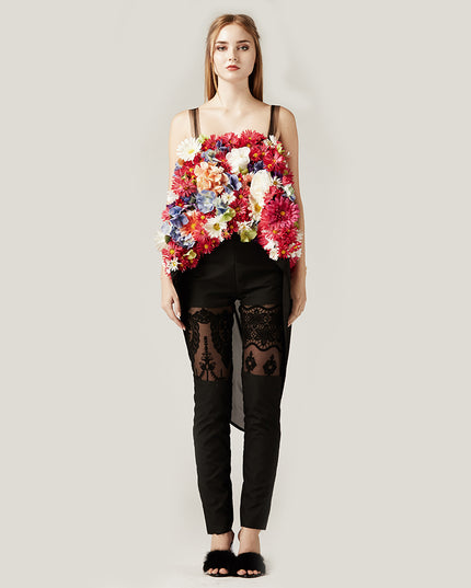 Lace Panel Pants