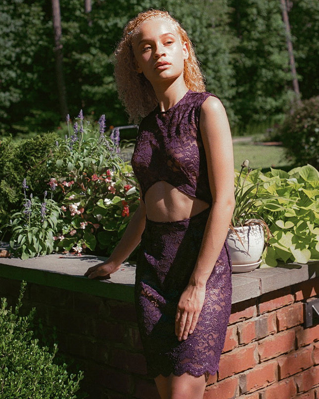 Purple Lace Dress
