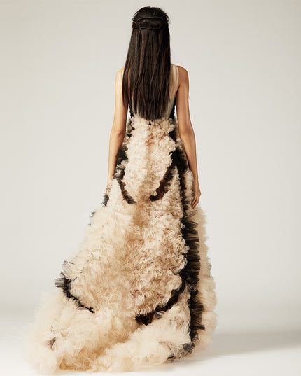Ruffled Evening Gown