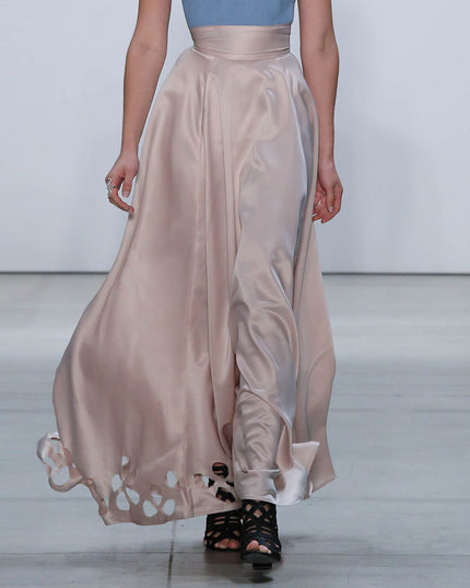 Satin Cutout Skirt