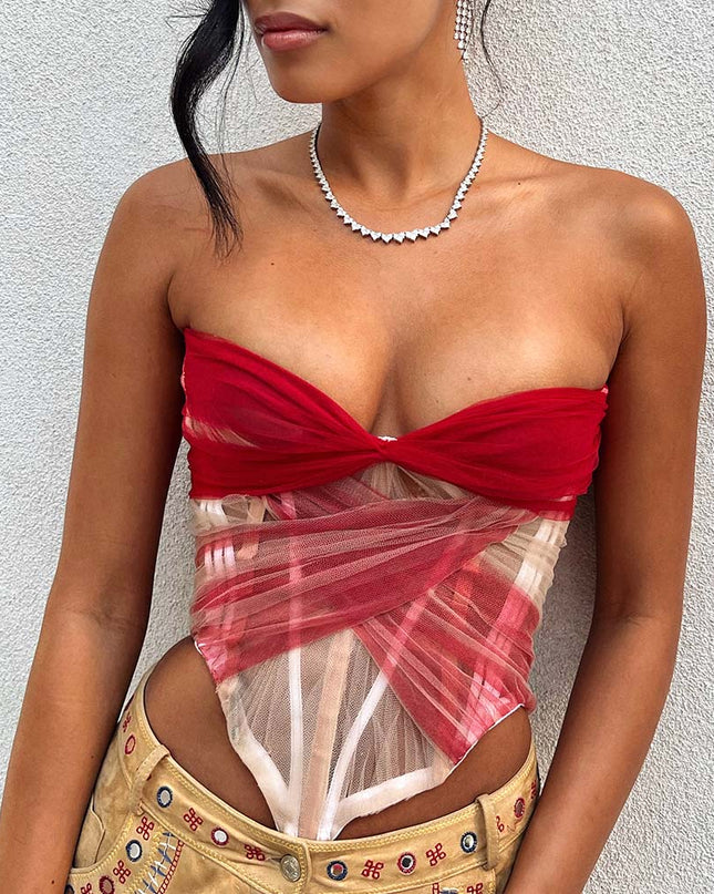 Red Siren Tulle Corset