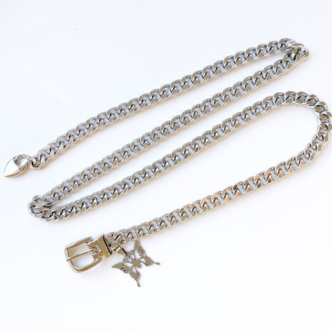 Butterfly Silver Chain Belt